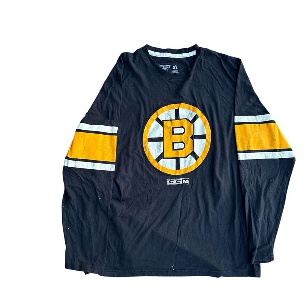 Ccm Men's Black and Grey Top